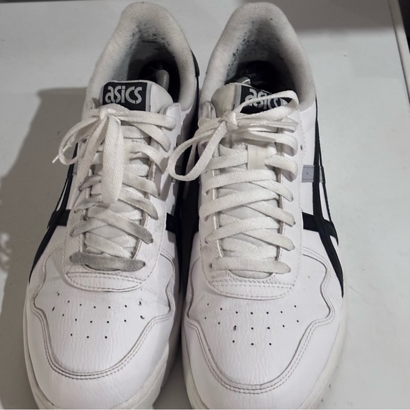 ASICS Men’s Retro Leather Sneakers Size 12 Black White Gray - Picture 4 of 7